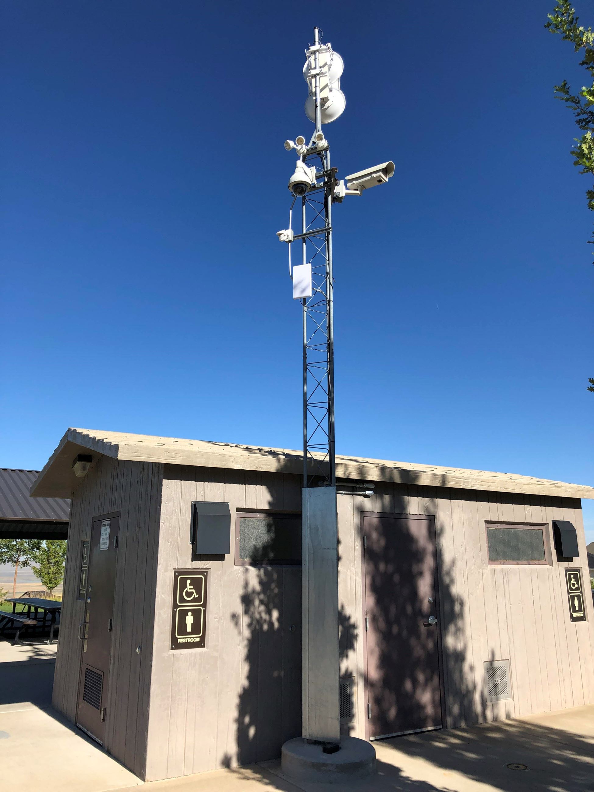 Tunnel Springs restroom and Camera tower