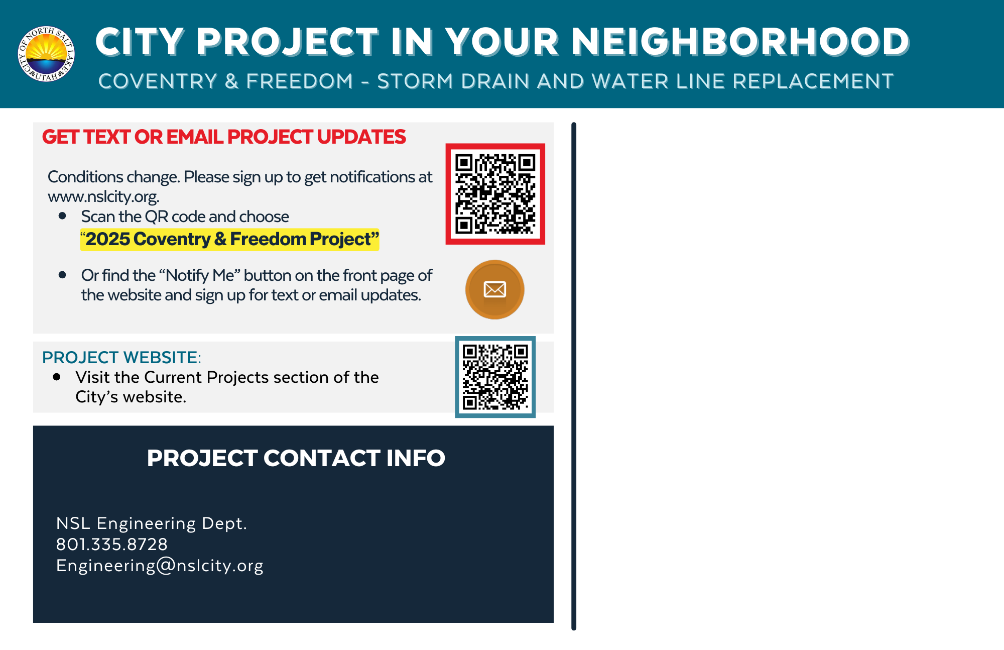 PRO 2025 Coventry  Freedom storm drain and water line Postcard 1