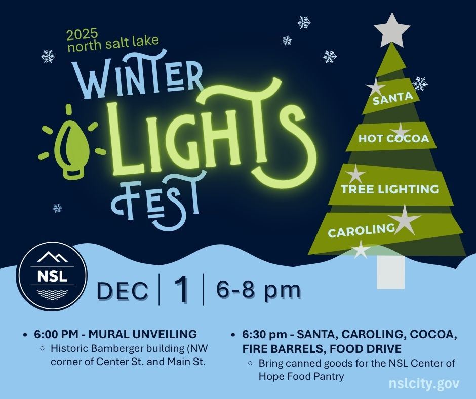 WLF 2025 Winter Lights Fest bullet points at bottom